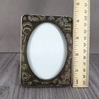 Silver Plated Baby Photo Frame Vintage Birth Date Collectible Japan