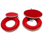 Zaza Percussion - Deluxe Tabla Bayan   Dayan Cushion And Cover  red 