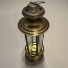 Vintage Brass Wedding Procession Lantern Etched Starburst Glass Candle