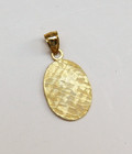 14k Yellow Gold Saint Michael Stampato Oval Medal New C185