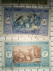 Senegal French West Africa Stamp Collection Page Incl 1f   2f
