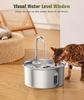 Stainless Steel Pet Water Fountain 108 Oz 3 2l Automatic Cat dog Dispenser Bowl