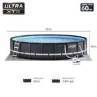 Intex Ultra Xtr Outdoor Frame Above Ground Swimming Pool Set W  Pump