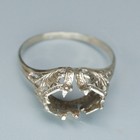 Antique Art Deco 14k White Gold Filigree Mount  Sz 6 25 Ring 1 4 Grams Repair