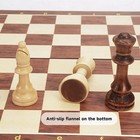 15  Folding Walnut Chess Set With Storage - Tournament-size Portable Chess Board