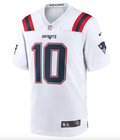 Men s New England Patriots Drake Maye  10 Stitched White Player Game Nwt