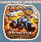 1970 Honda Us90 Monster Vinyl Sticker 9x9cm Die Cut Monsters On Machines 6 6