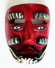 Old Mexican Guerrero Folk Art Hand Carved Wood Moro Chino Cultural Dance Mask
