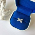 2ct Lab Created Diamond Bow Style Wedding Ring 14k White Gold Finish