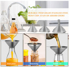 6 Mini Embudos Inox Cocina  3 Tama  os    2 Cepillos De Limpieza 