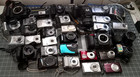 Bulk Lot Of 30  Assorted Digital   Slr Cameras Canon  Nikon  Sony Parts   Repair