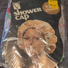 Vogue Extra Large Waterproof Reusable Shower Cap Floral Pink Green Plastic