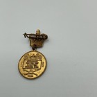 1937 King George Vi Queen Elizabeth Coronation Enamel Medal Crown Pin Badge
