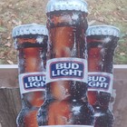 1989  Bud Light Three Bottle Tin Sign