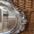 Vintage Baroque By Wallace 258 Victorian Silver Plated Oval Serving Platter Tray