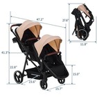 Double Stroller For Infant   Toddler  Reversible Tandem Stroller  One-hand Fold