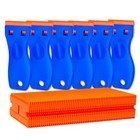 Plastic Razor Blade Scraper 6 Pcs And 60 Pcs Blades  Remove Label Decal Tool 