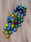 African Trade Beads Vintage White Hearts 6-8mm Assorted Colors Lot
