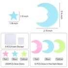Ifunlong Glow In The Dark Stars For Ceiling - 200pcs 3d Star Multicolor