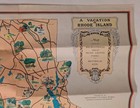1938 Vintage Rhode Island Travel Brochure W Highway Map   Vacation Pictorial Map