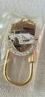 Rare Porsche 928 Owners Club Gold Colored Key Ring Key Chain Accessory Crest Fob