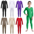 Us Kid Dance Long Sleeve Leotard Girls Ballet Gymnastics Full Bodysuit Dancewear