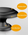 20 Pack Kitchen Cabinet Knobs Hardware Drawer Cupboard Handle Pulls Black Round