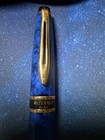 Waterman Expert Blue Lacquer Fountain Pen     Gold Trim     Vintage     Excellent Cond