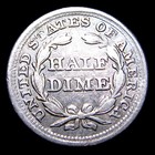 1857 Seated Liberty Half Dime Silver ---- Nice Coin  ----  187u