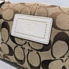 Coach Shoulder Bag Signature Leather Beige Authentic From Japan