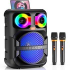 Jyx Karaoke Machine 2 Wireless Microphone Speaker With Party Disco For Kid adult