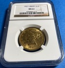 1907 Liberty Head Eagle Gold  10 Ngc Ms 61                               119 Year Old Beauty  
