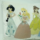 Pottery Barn Kids Disney Princess Mary Blair Embroidered Throw Pillow White