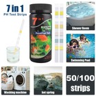 100 50pc Aquarium Test Strips Fish Tank 7in1 Ph Water Test Strips Kit Freshwater