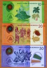 Set Nicaragua  10 20 50 Cordobas  2014-2022  P-209-210-211 Polymer Unc
