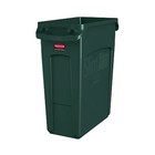 Rubbermaid 1955960 Slim Jim Green 16 Gallon Waste Container