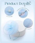 Zeyune Fascinators Hats For Women Tea Party Lake Blue