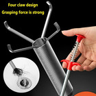 60cm Spring Drain Snake Pipe Dredging Tool Claw Grabber Clog Remover