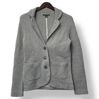 Banana Republic Women Gray Wool Blend Knit Blazer Jacket S Career Preppy Capsule