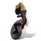 Wooden Hand Carved Primitive Surfer Dude Tiki Statue Figurine Tribal 