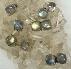 Wholesale 5 Pairs Natural Labradorite Stud Earring With Sterling Silver 925 Post