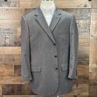 Jos A Bank Wool Suit Mens 48l 42w Gray Herringbone Jacket Pants 2 Piece Set