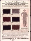 1911 New York Apparel Co New York City Men s Suiting Swatch Card Advertising