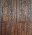 Vintage Carved Doors Front Door  Exterior Door Heritage Revival Barn Door 96x36