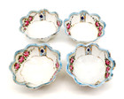 Antique Nippon 24k Gold Hand Painted Footed Sauce Dishes Set Of 4 Pre 1921
