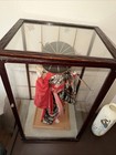 Authentic Vintage Japanese Geisha Doll   21    Display Glass Case   Accessories