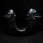 8 2 Cm Collection China Hongshan Culture Black Magnet Jade Bird Statue Pendant