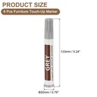 Furniture Repair Wood Markers  6 Pcs Grey Touch Up Filler Sticks  Oil Based