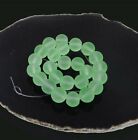 25 Frosted Sea Glass Round Beads Matte - Sea Foam Green 8mm