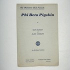 Oberlin College Souvenir Program Phi Beta Pigskin Mummers Club